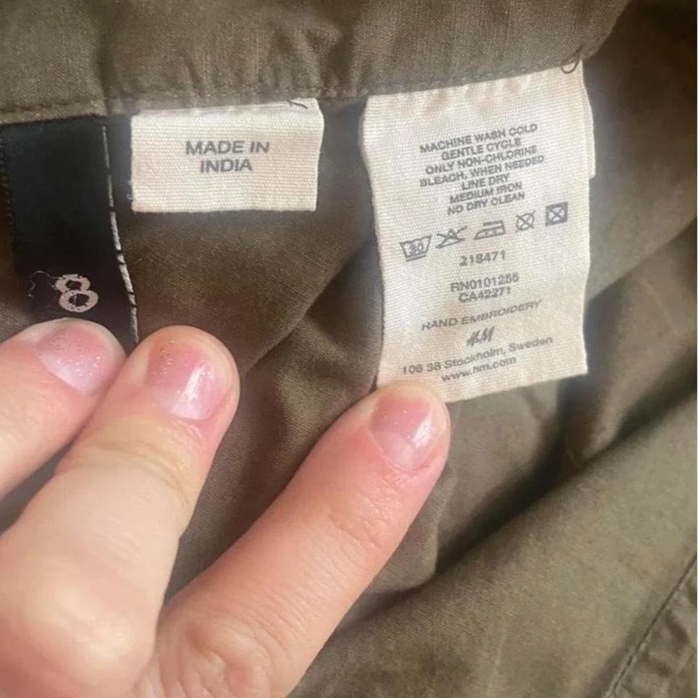 Unique embroidered cotton skirt‎ size 8 by H&M